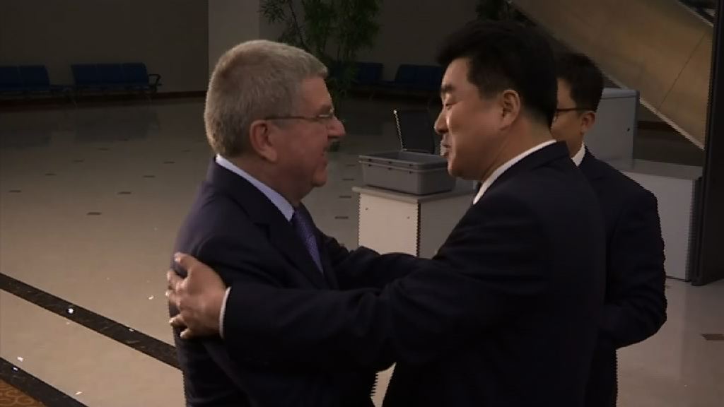 國際奧委會主席巴赫抵達北韓訪問