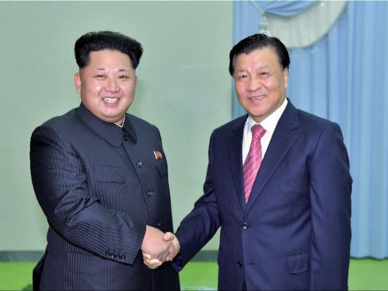 劉雲山訪北韓與金正恩會面