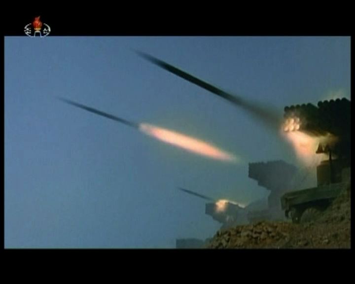 
北韓在南韓附近海域作射擊訓練
