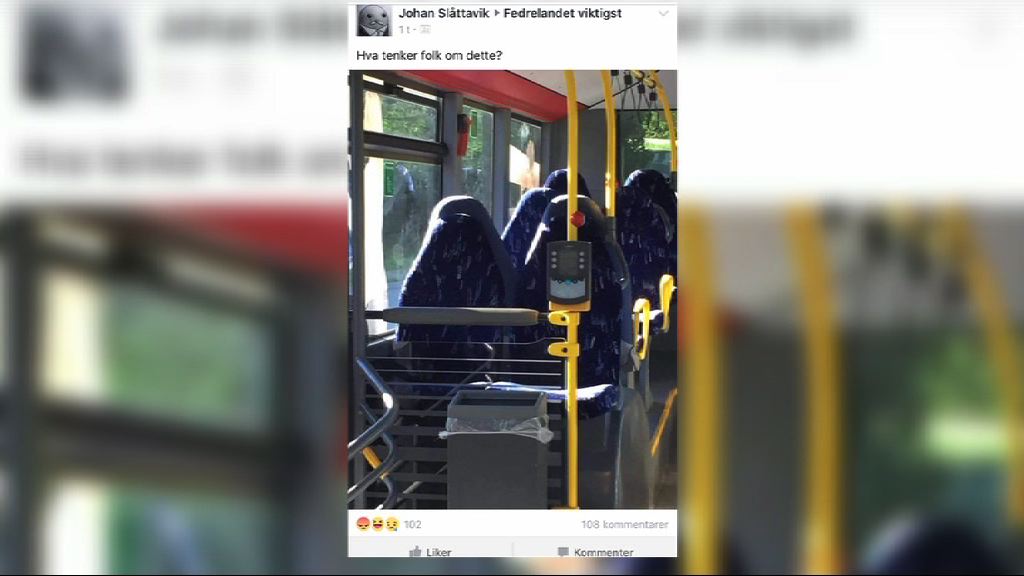挪威巴士空椅照片引發爭論