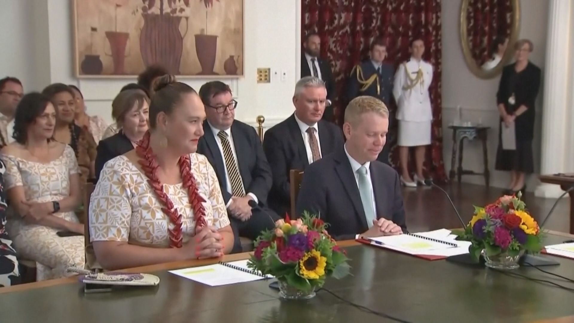 希普金斯宣誓成為新西蘭總理