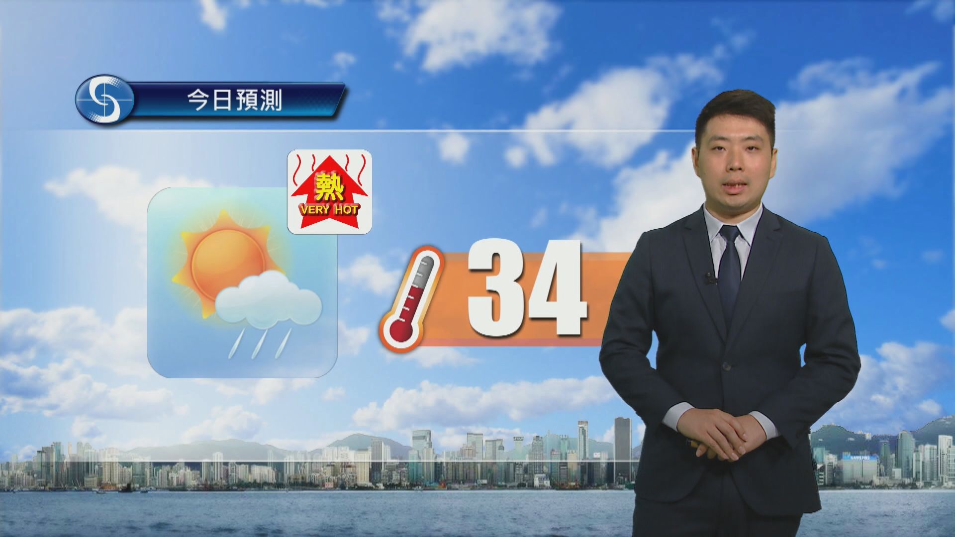天氣報告｜酷熱天氣警告生效　市區最高氣溫約34度