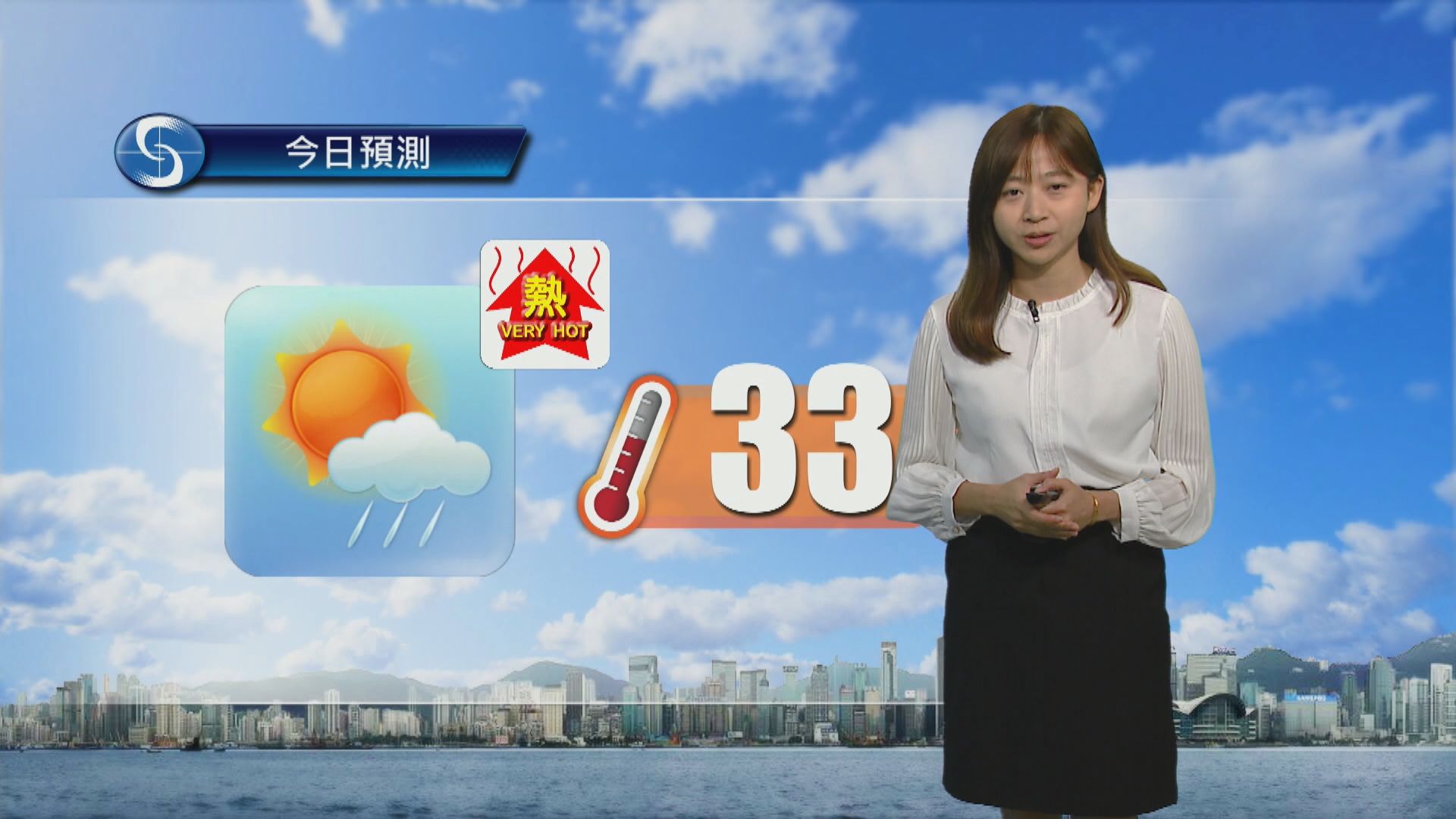 天氣報告｜日間酷熱　市區最高氣溫約33度