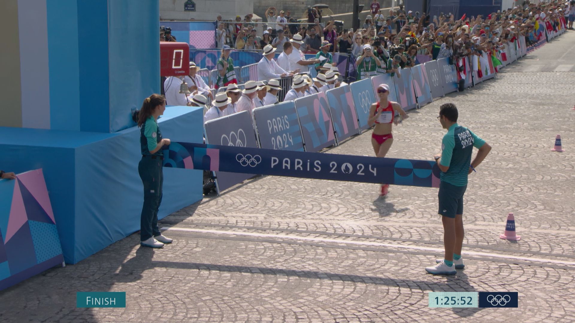 巴黎奧運　女子20公里競步　中國的楊家玉贏得金牌