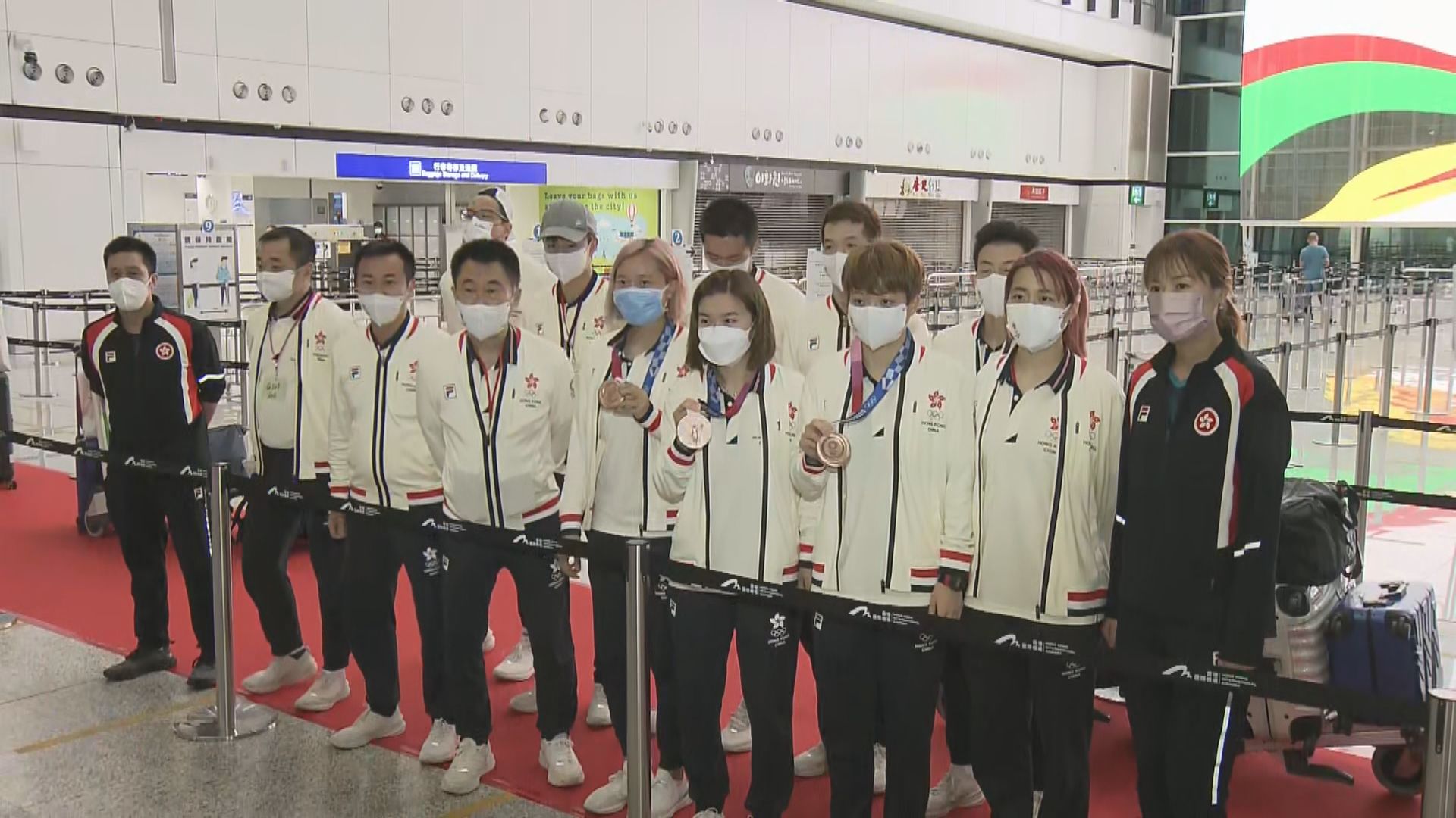 香港乒乓球奧運代表隊由東京返港