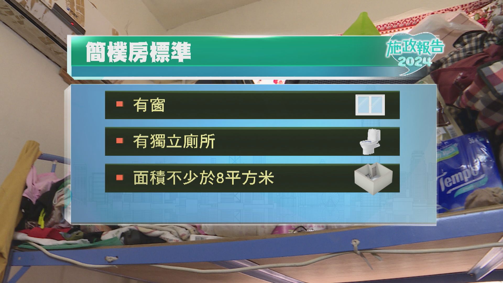 取締劣質劏房　不少於8平方米有窗兼獨立廁所名為「簡樸房」