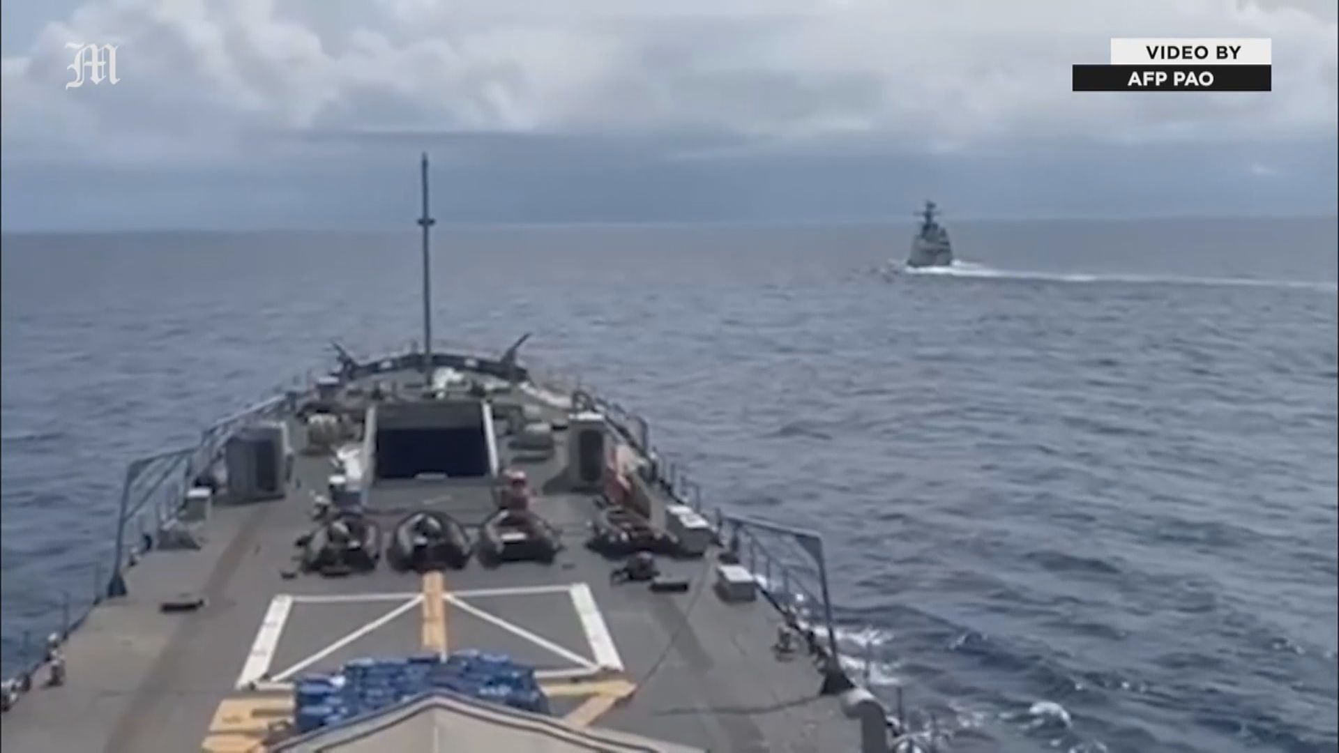 外交部指中國軍艦在中業島附近海域航行巡邏 合理合法