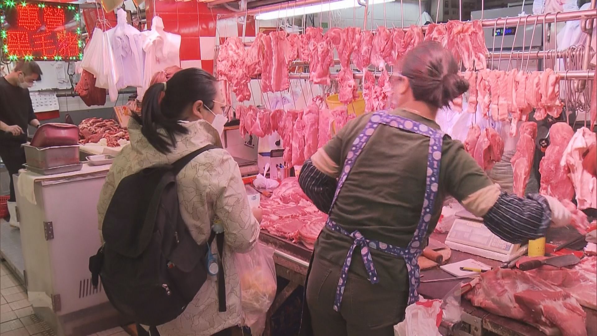 鮮豬肉恢復應市　肉販指供應及價錢逐漸回復正常　有市民排隊購買