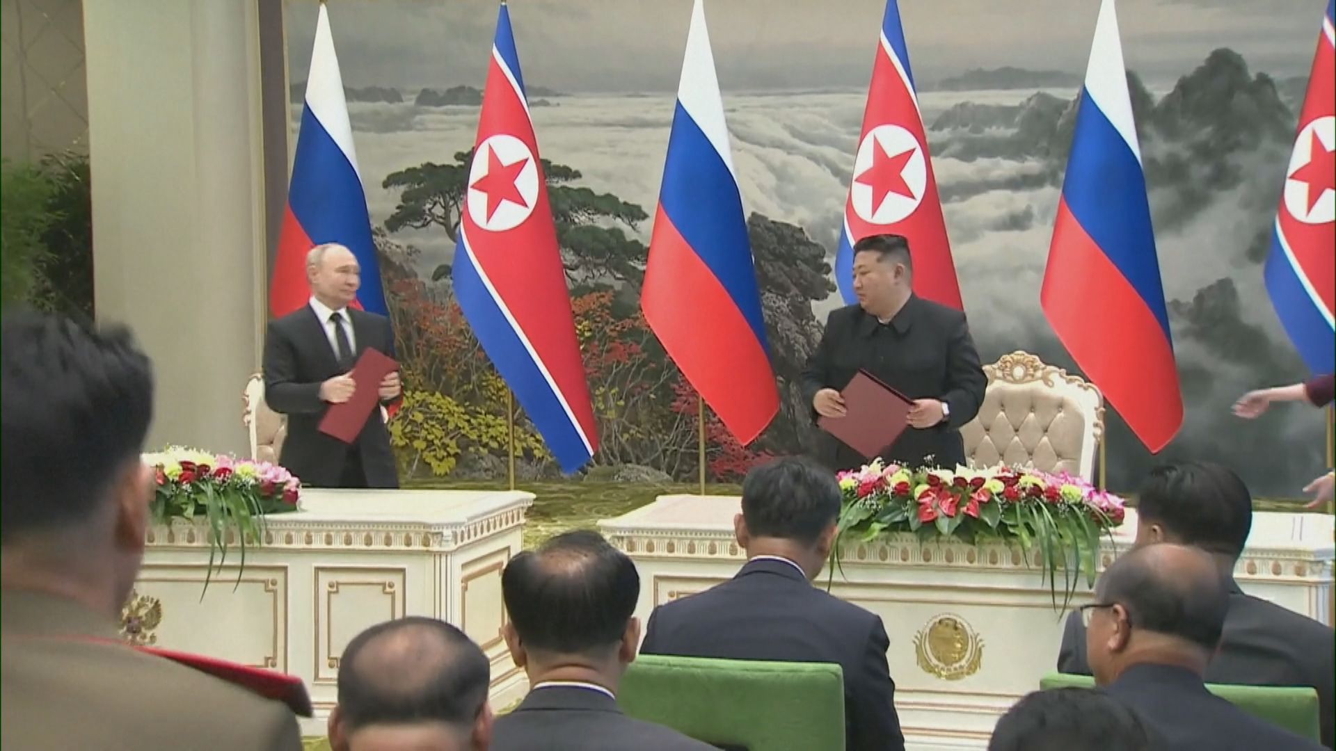 俄羅斯總統普京與北韓領袖金正恩會談 雙方簽署全面戰略伙伴關係協定