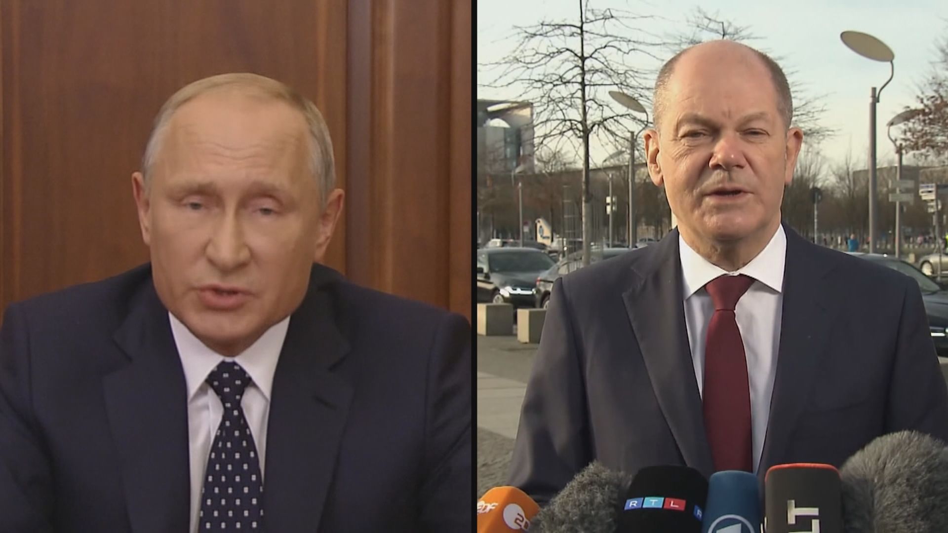 普京與朔爾茨通電話討論烏克蘭局勢