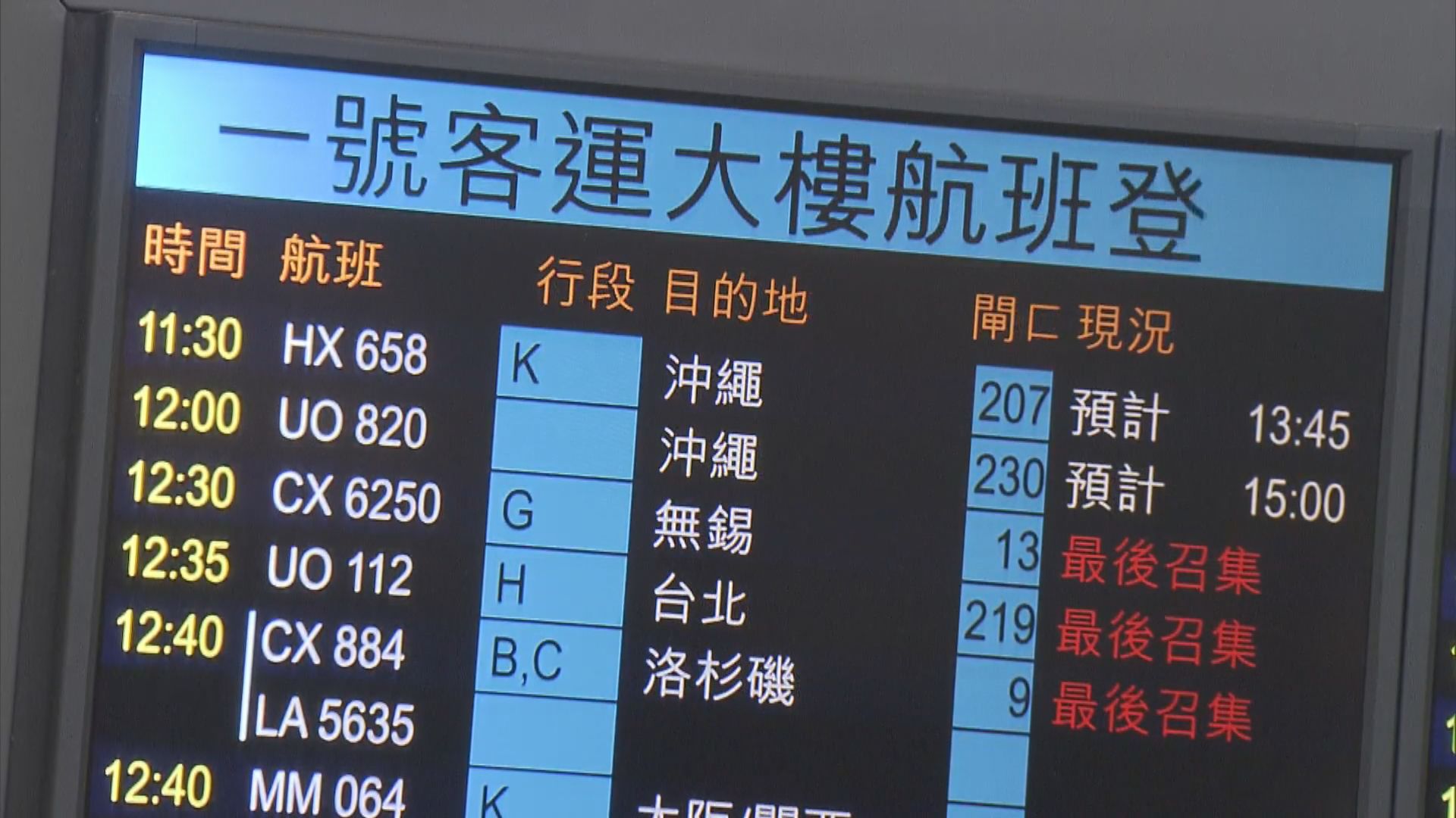 入境處：截至中午12時 接獲12名在台港人求助身處安全地方