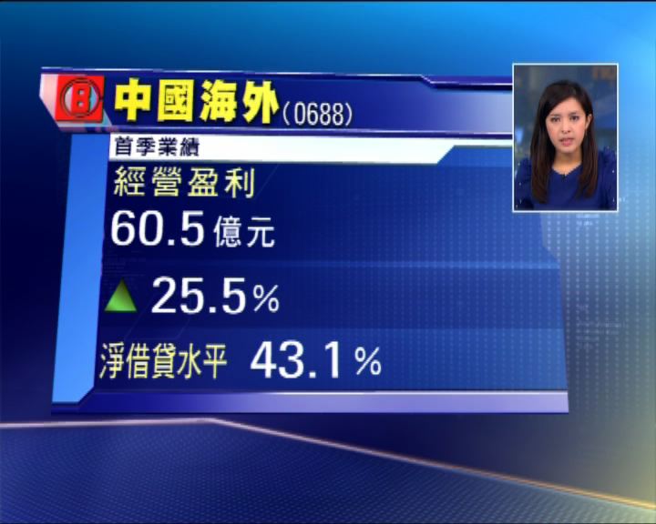
中海外首季經營溢利增25%