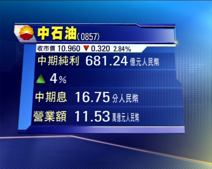 
中石油多賺4% 派息16.75分