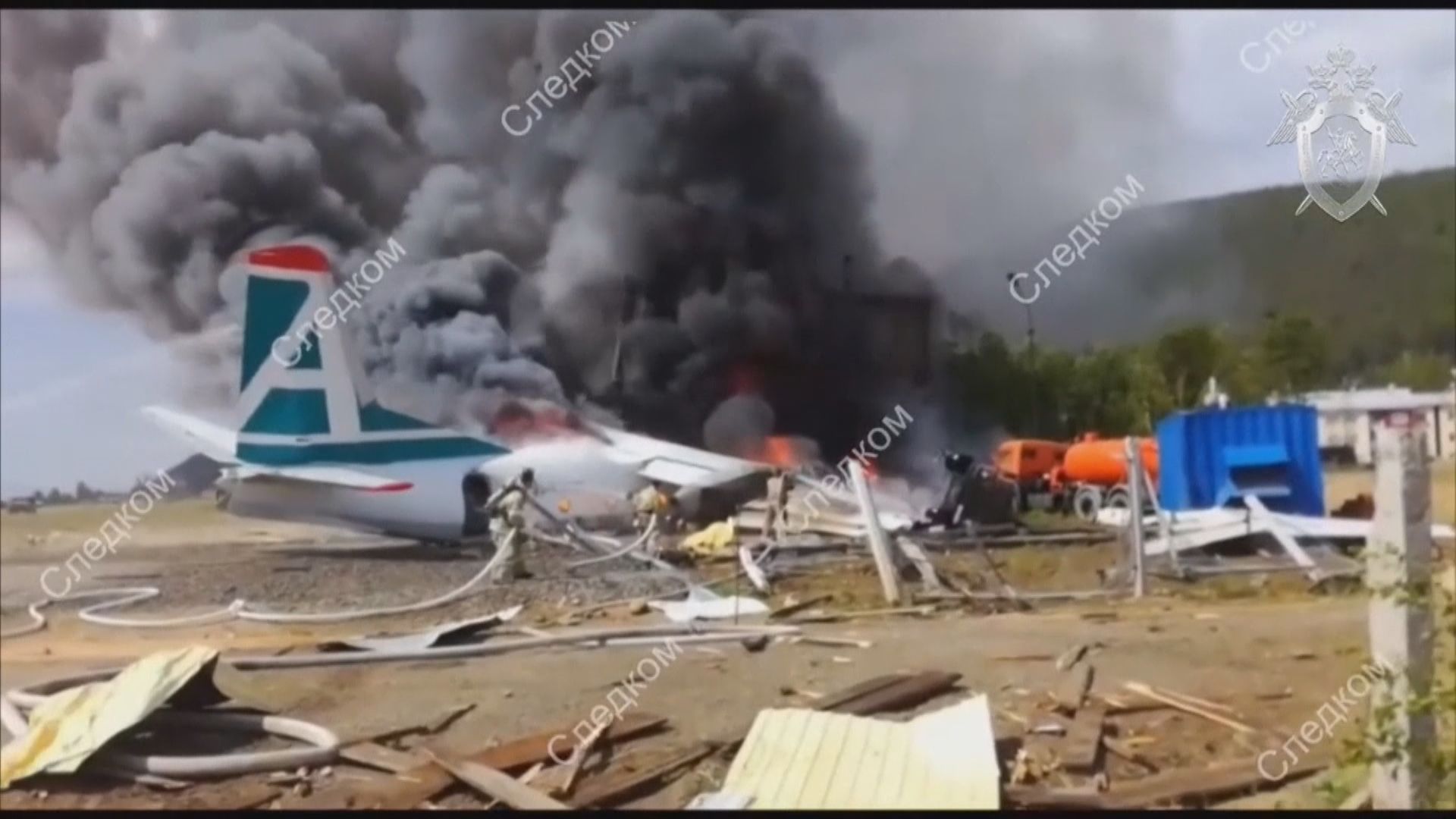 俄羅斯飛機衝出跑道着火　釀兩死三十一人傷