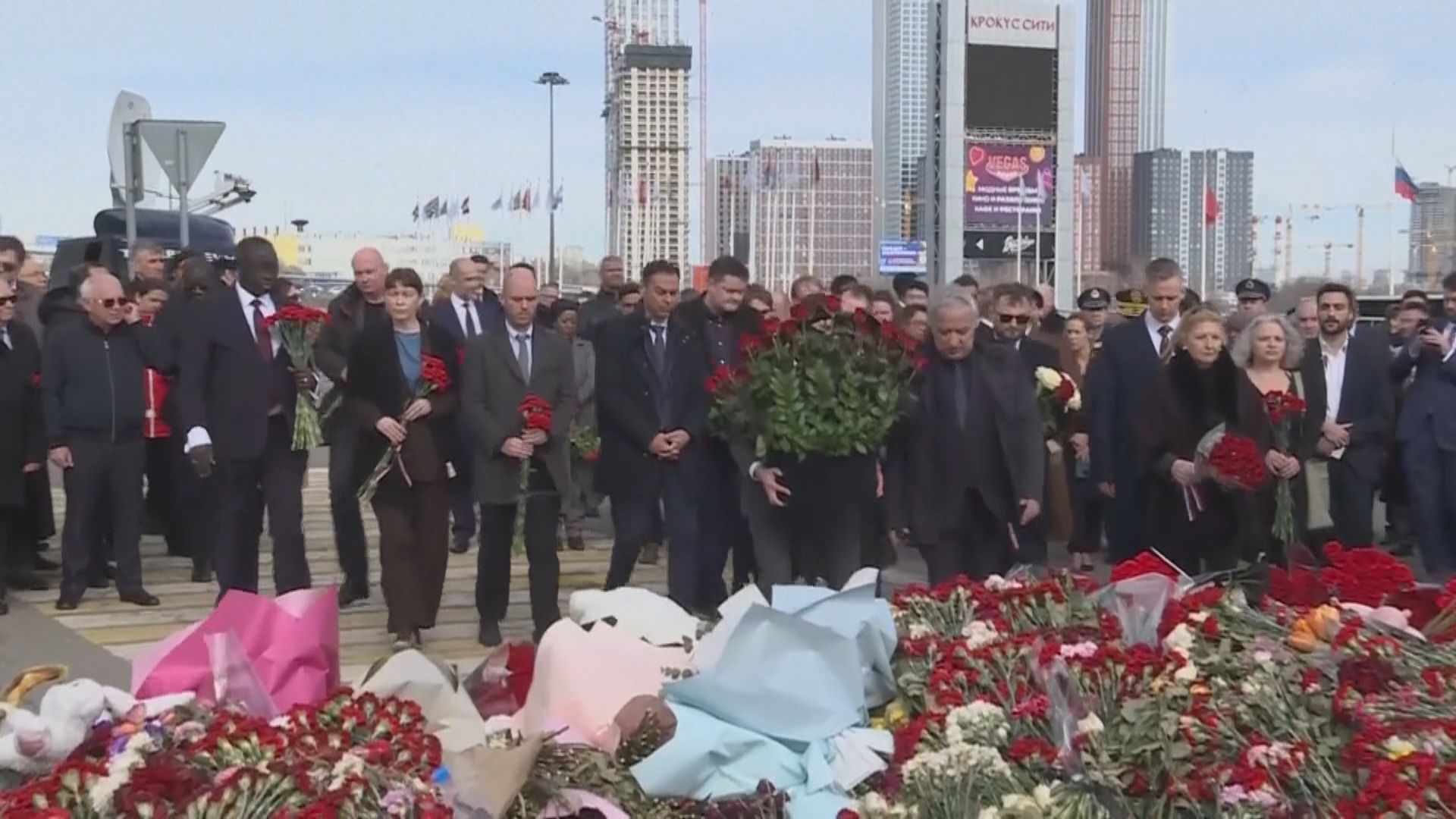 多國大使獻花悼念莫斯科恐襲死者