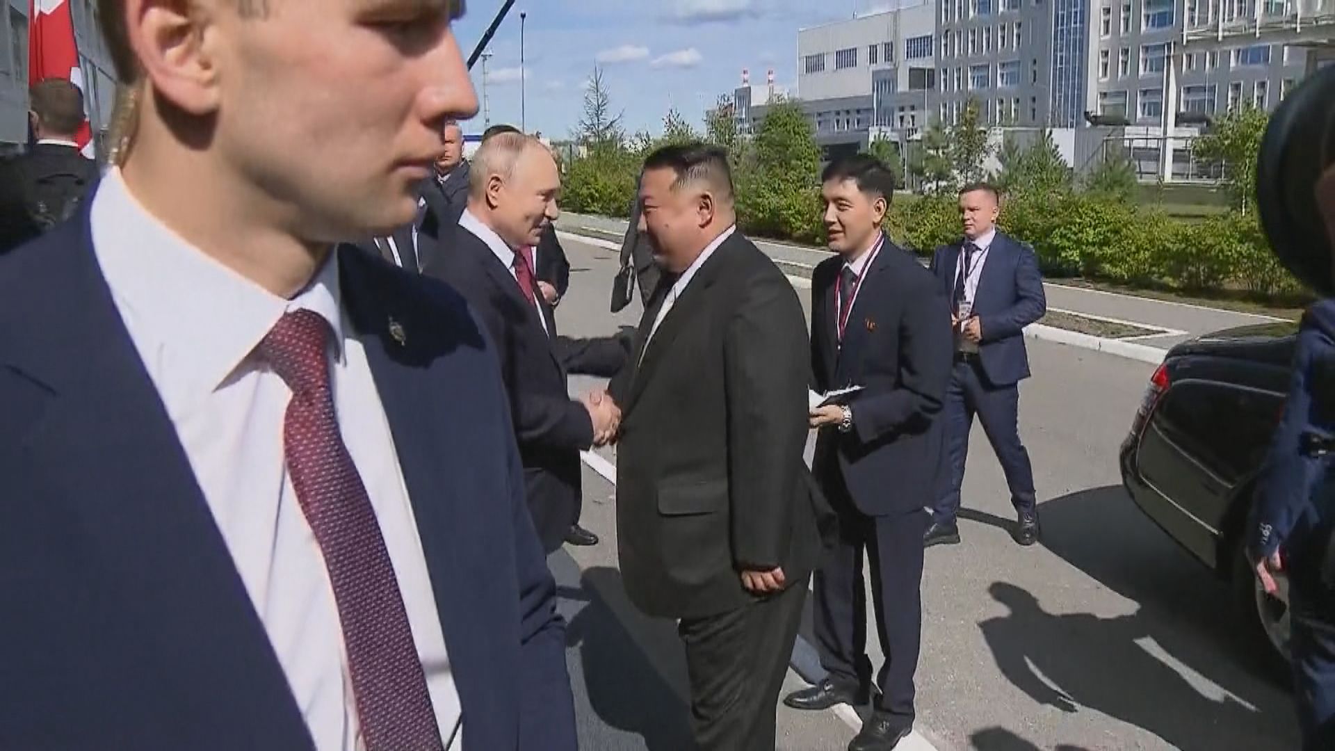 普京與金正恩在俄羅斯東方航天發射場會晤