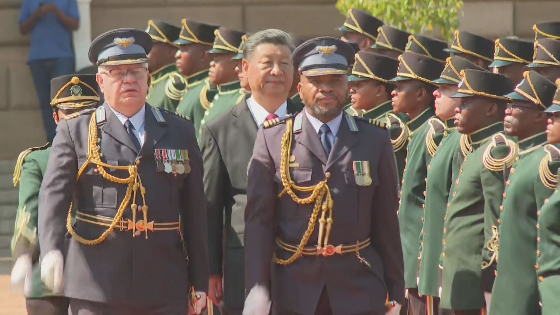 習近平國事訪問南非 南非總統拉馬福薩舉行歡迎儀式