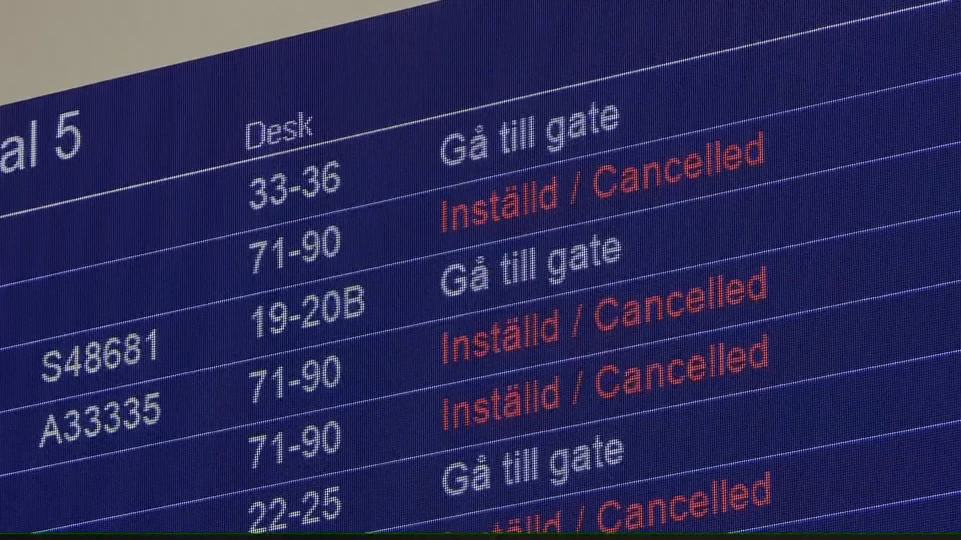北歐航空機師罷工逾六百航班取消