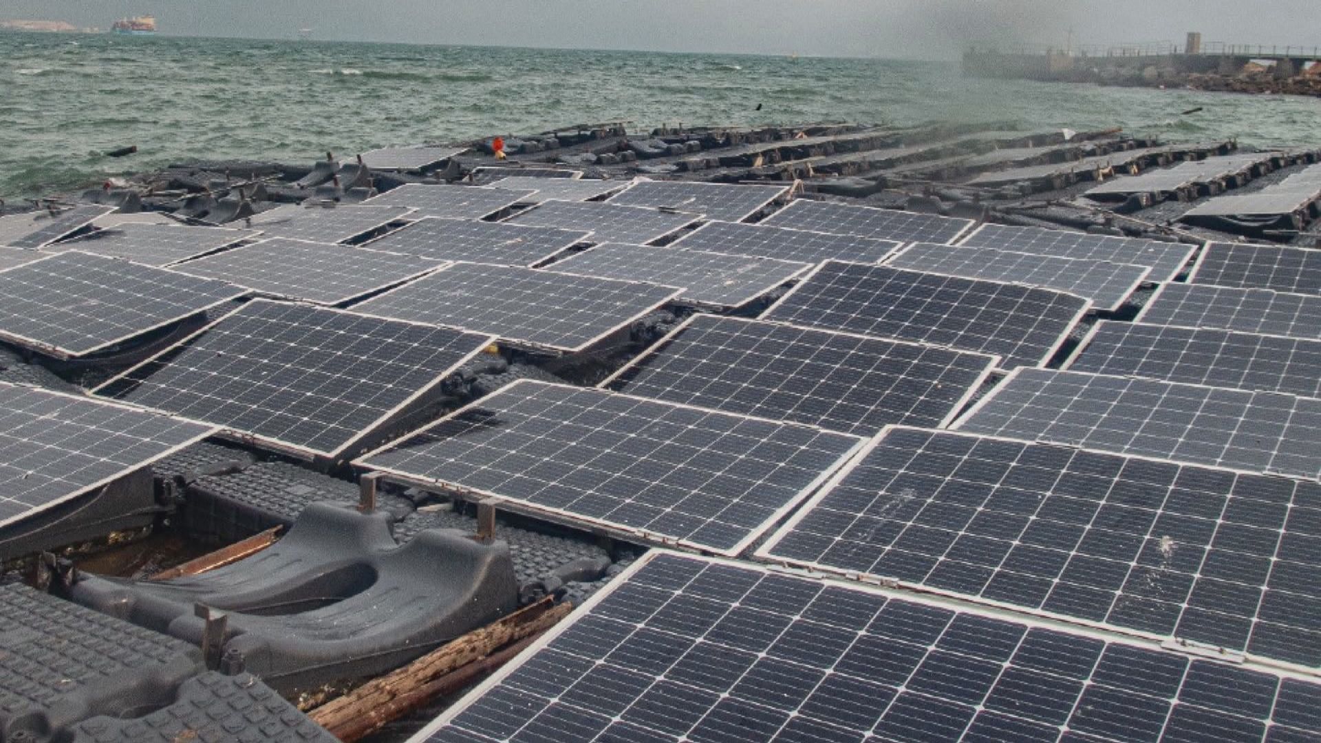 屯門沙洲及龍鼓洲現200太陽能板　漁護署：待天氣穩定移除