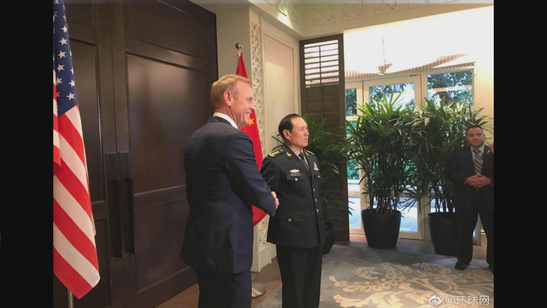 中美防長在新加坡會晤