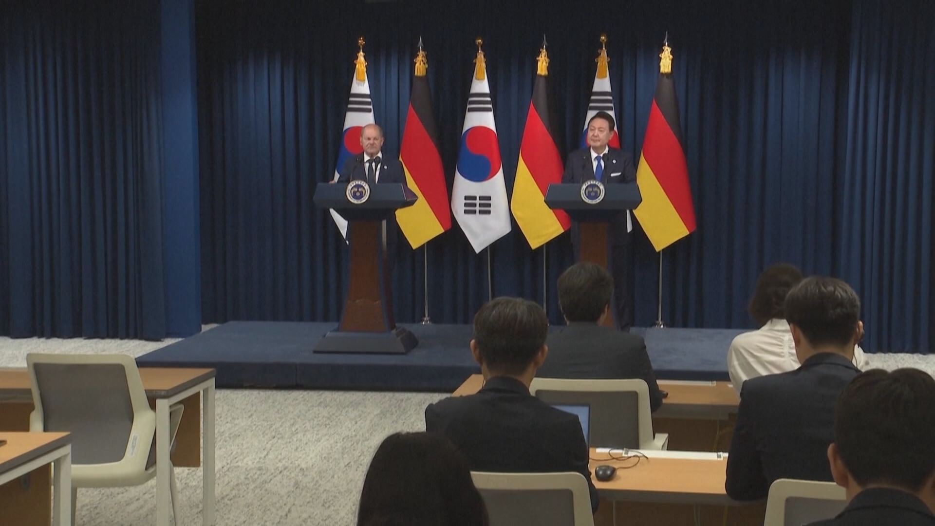 朔爾茨到訪首爾承諾與南韓加強合作應對北韓核挑戰