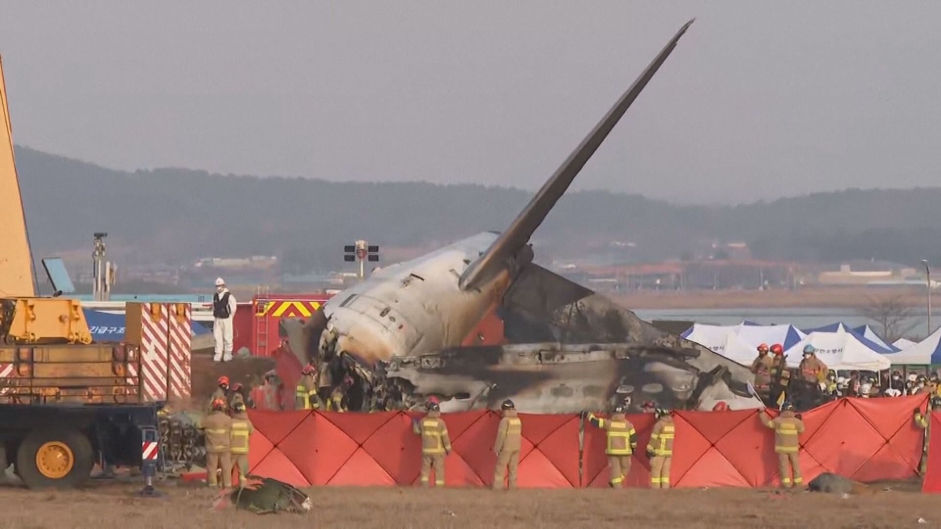 【南韓濟航空難】客機降落時撞牆起火逾170人死　兩人獲救