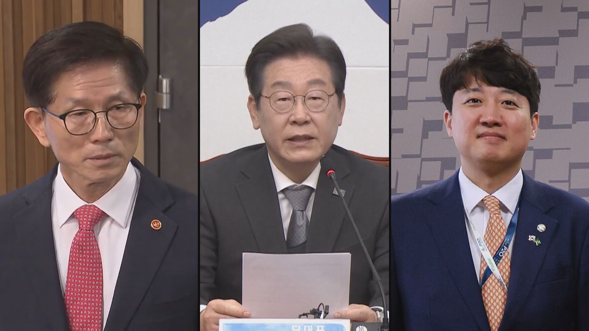 南韓大選民調假設三人對決 共同民主黨李在明以超過50%支持度領先