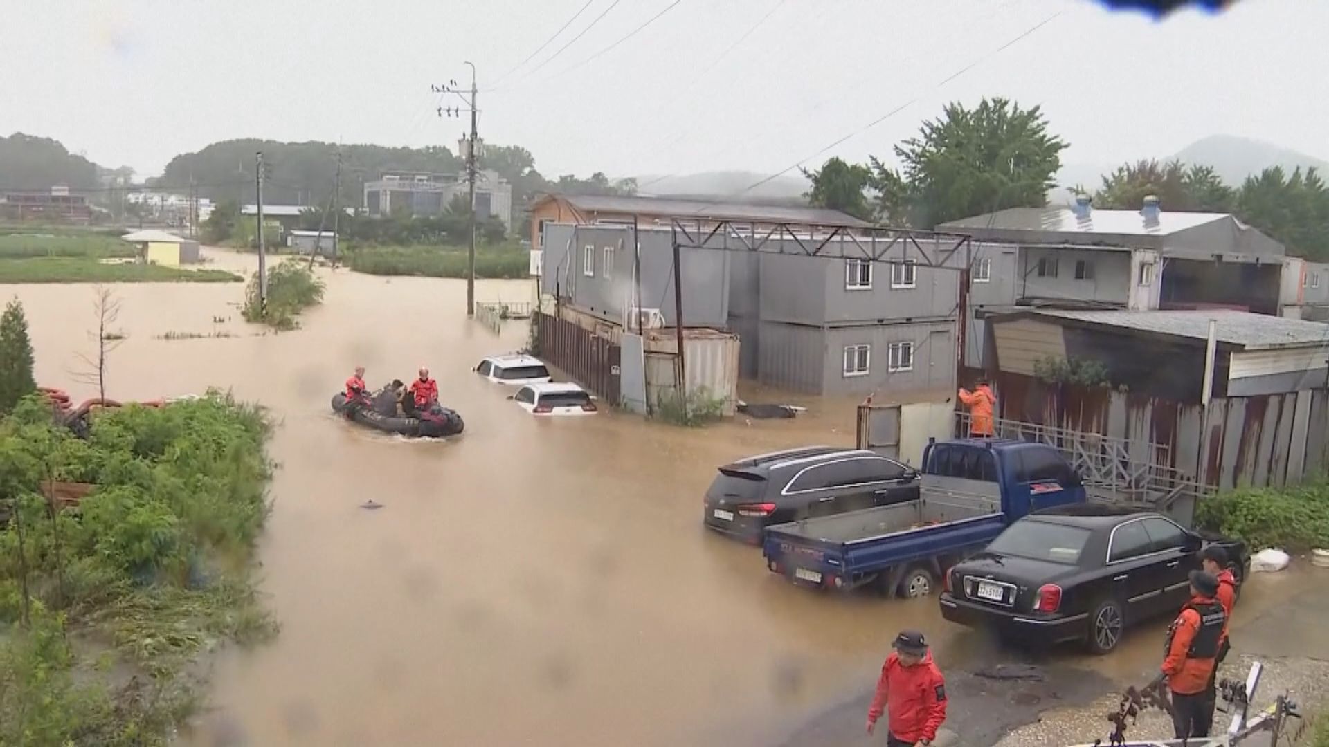 南韓暴雨持續 暫未收到傷亡報告