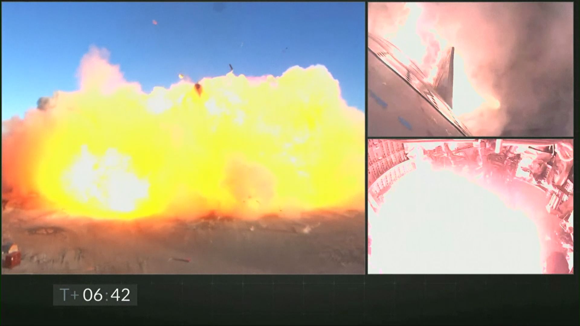 SpaceX星際飛船火箭試飛　著陸時爆炸