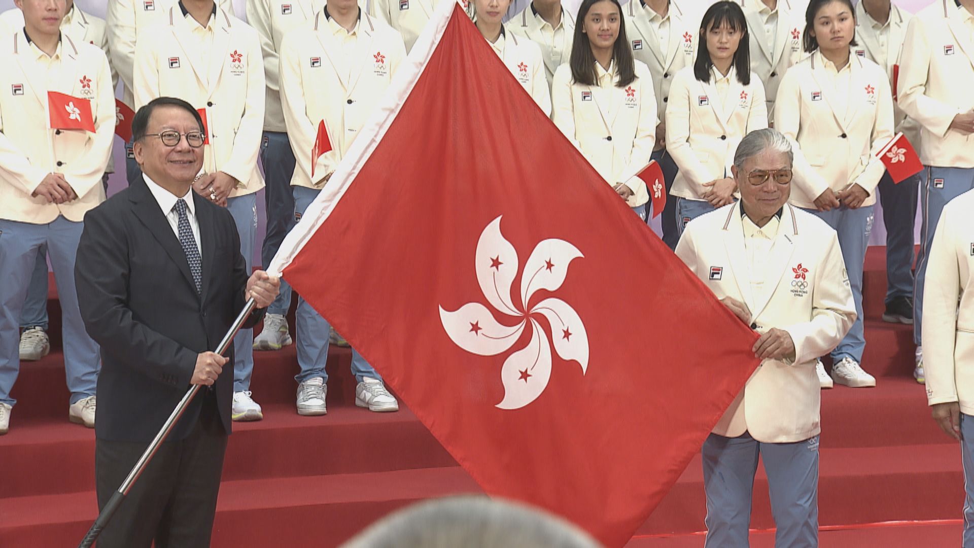 港隊代表團授旗 運送冷氣、獎金加碼助戰巴黎奧運