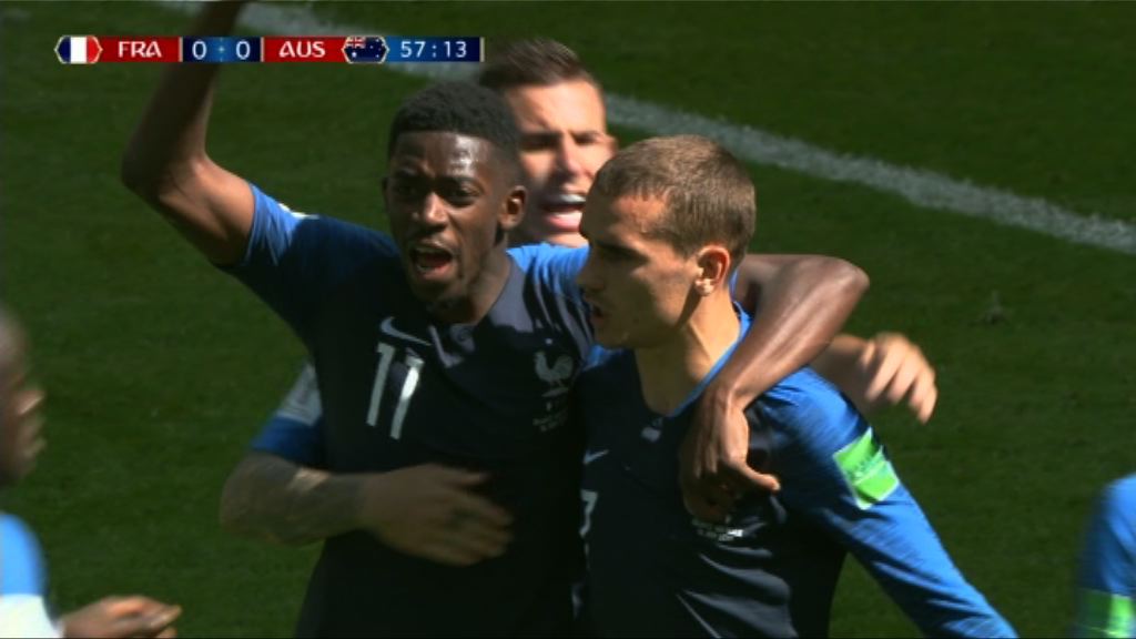 世界盃C組　法國 2:1 澳洲