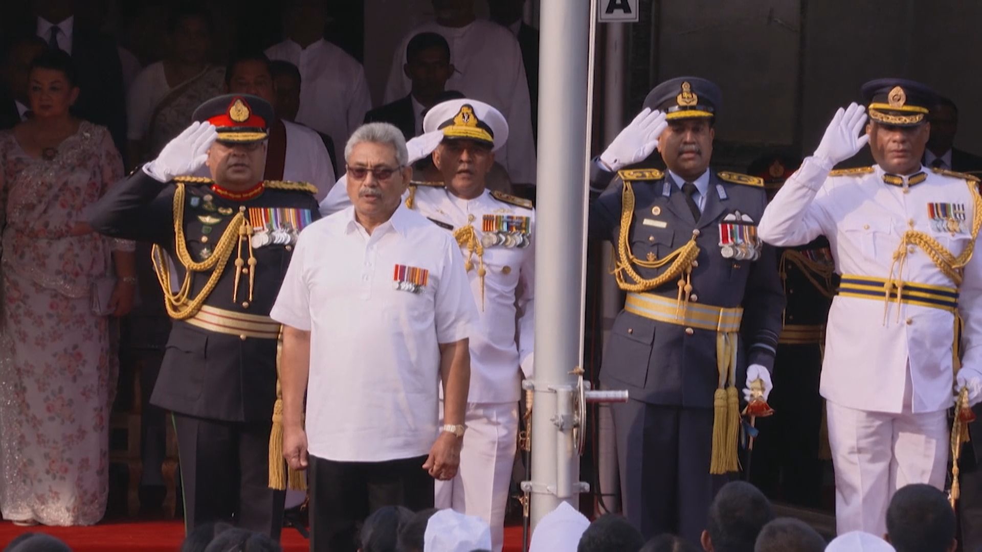 斯里蘭卡總統戈塔巴雅已抵新加坡