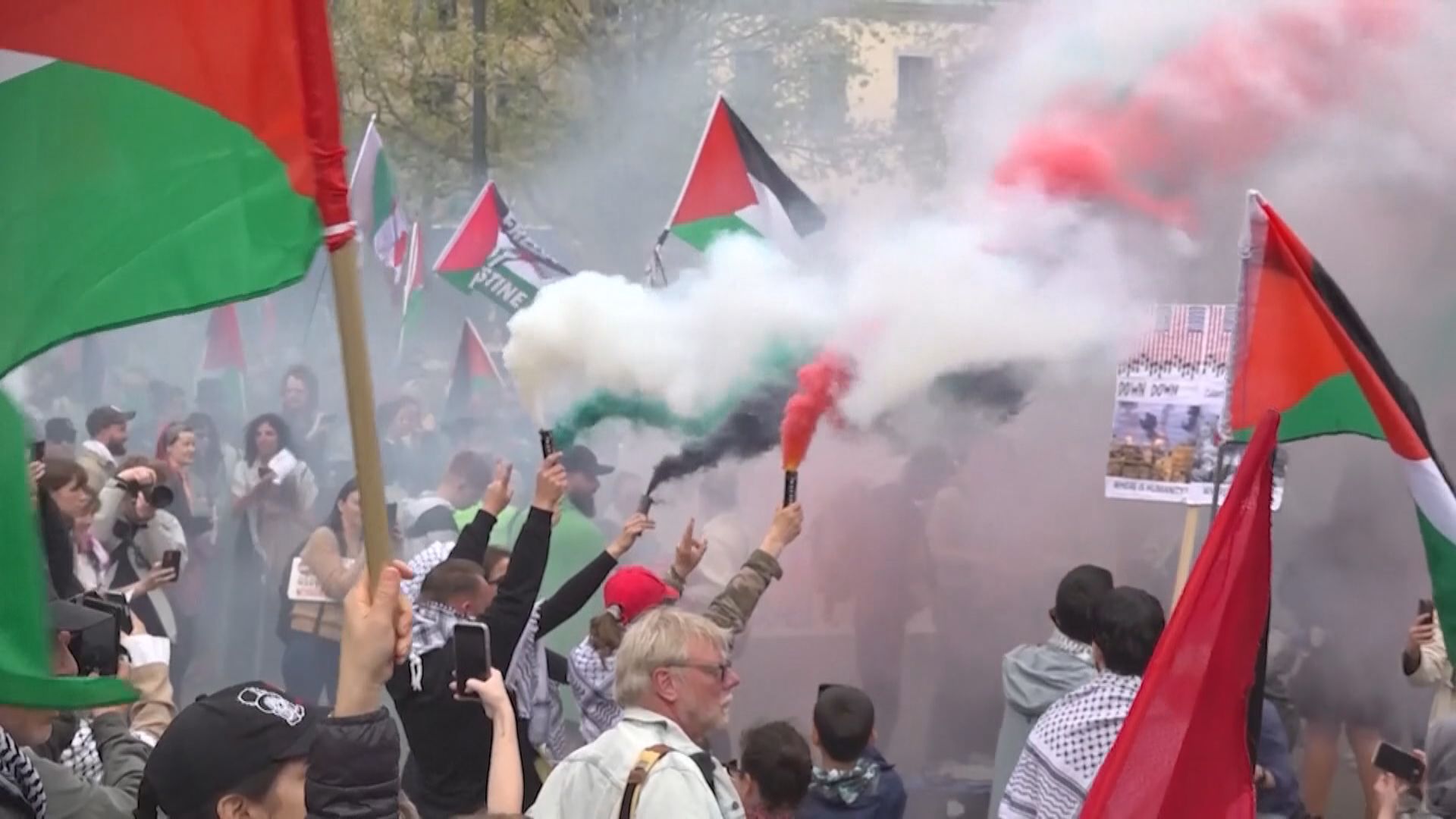 瑞典馬爾默有遊行 反對以色列參加歐洲歌唱大賽