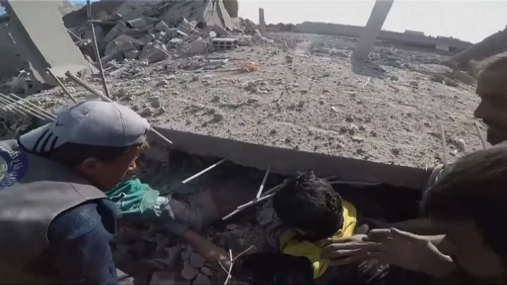 敘利亞東古塔連日遭狂轟大量兒童死亡