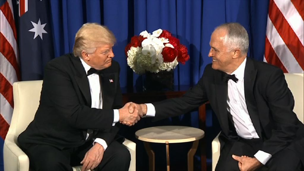 特朗普強調美國與澳洲關係仍緊密