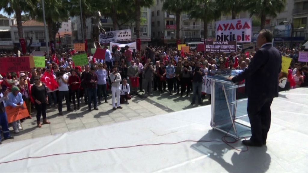 土耳其及希臘有反難民示威