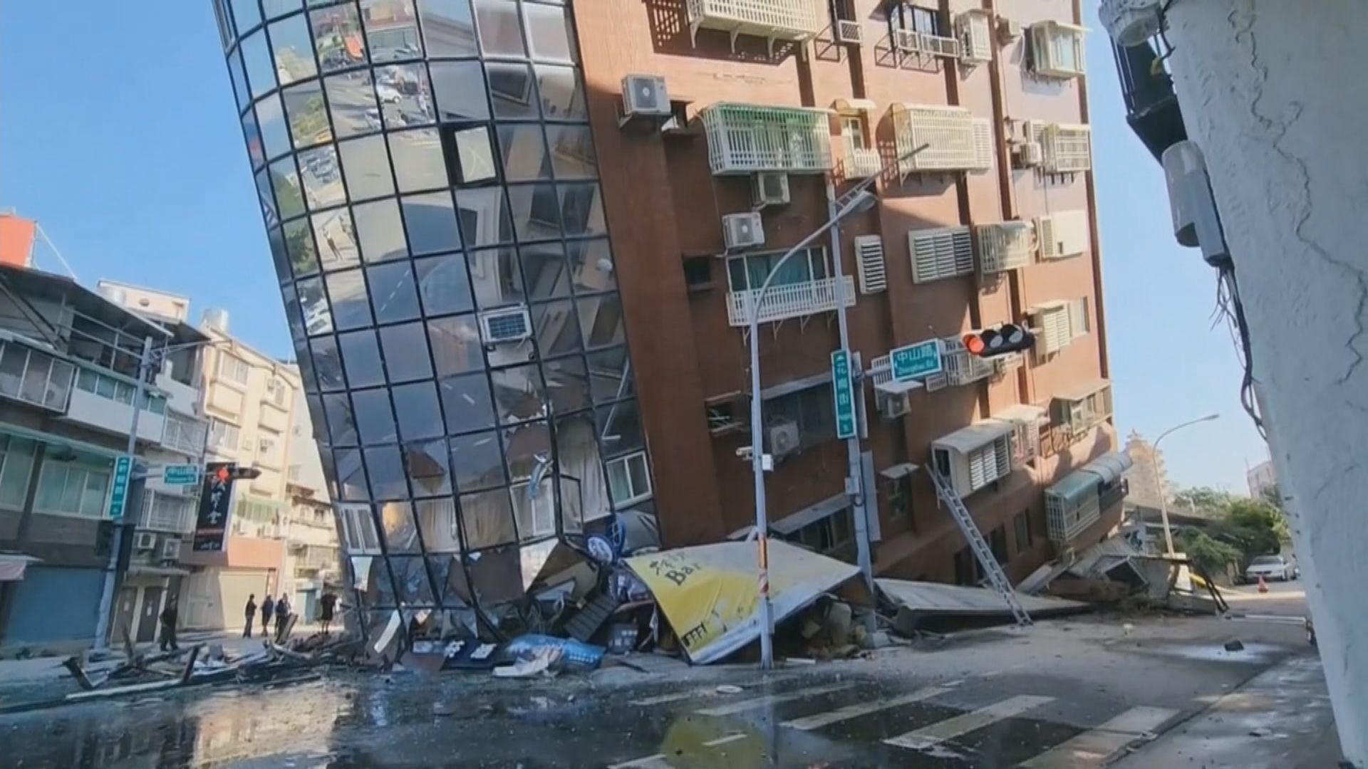 台灣東部海域7.2級地震 花蓮有建築物倒塌