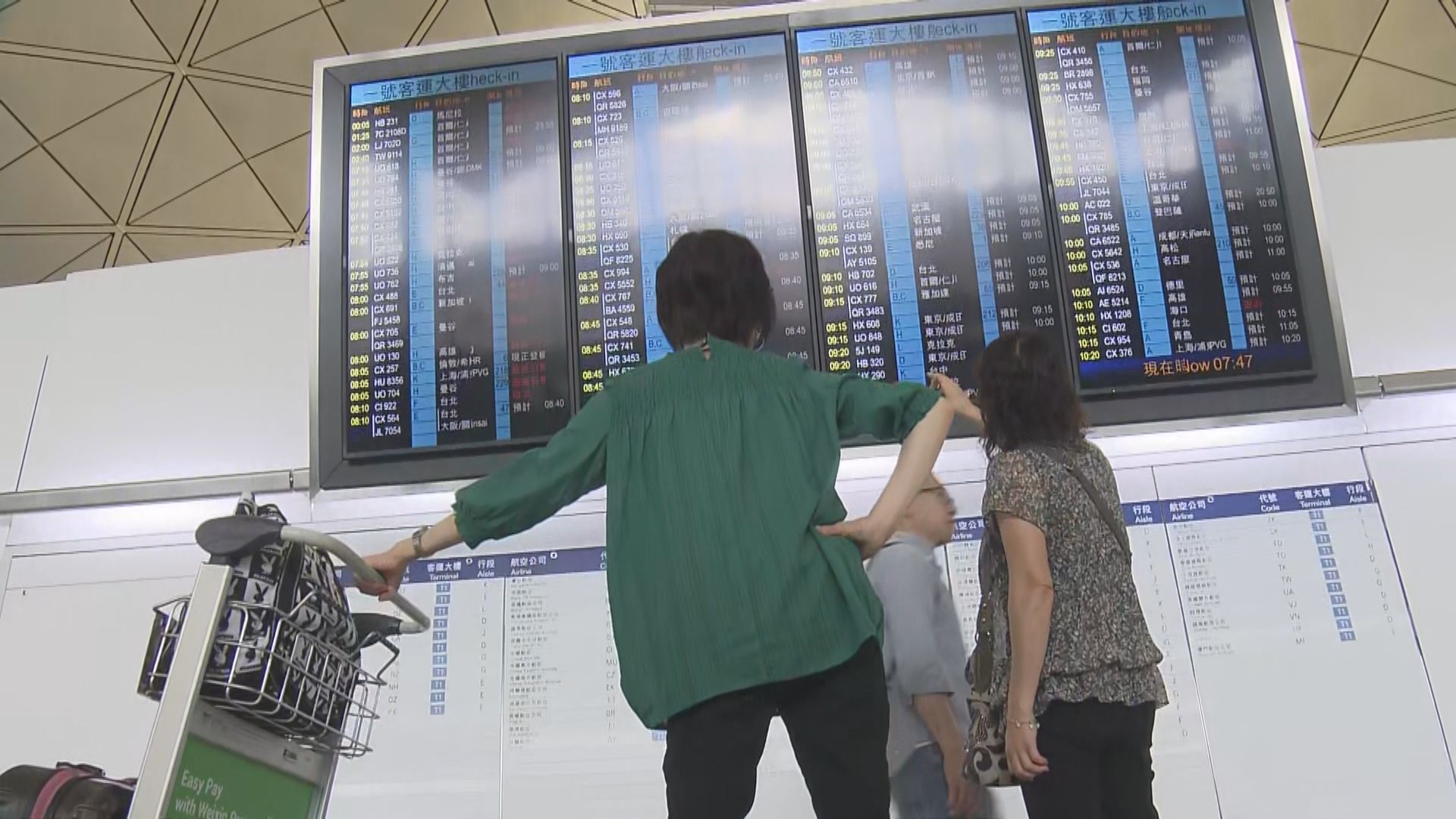 市民無懼風雨外遊　機管局：航班重新編配　今日逾700航班運作