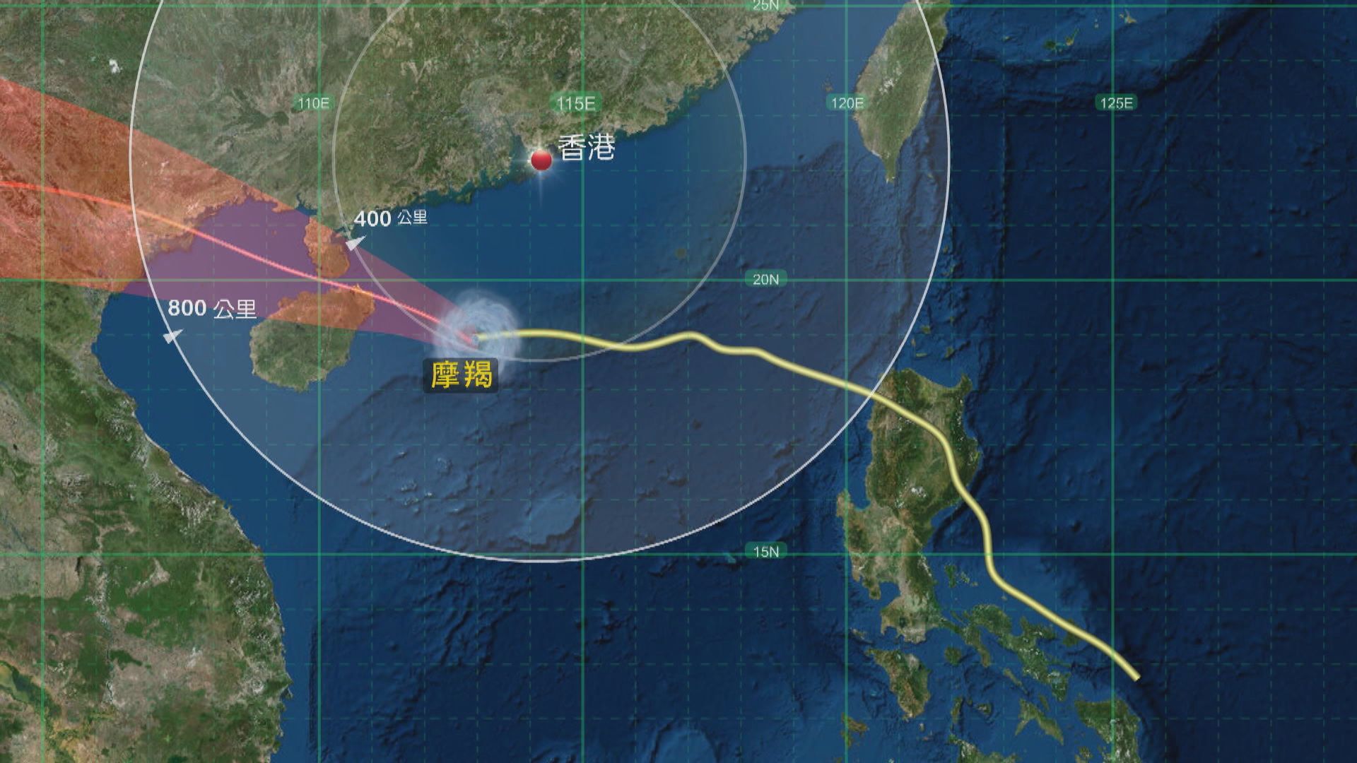 天文台：摩羯正在香港西南面掠過