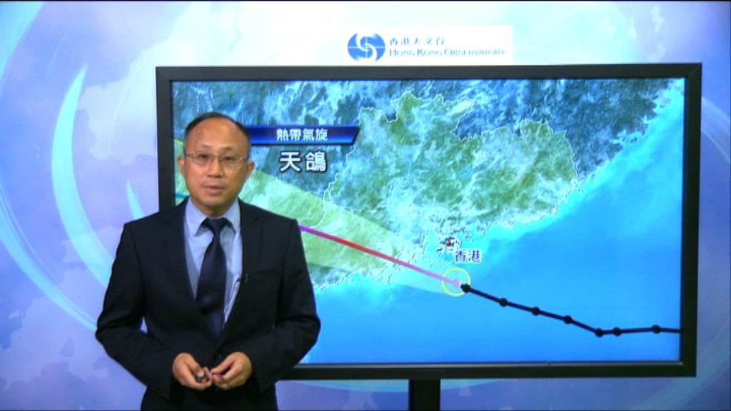 天文台料十號颶風信號會維持數小時