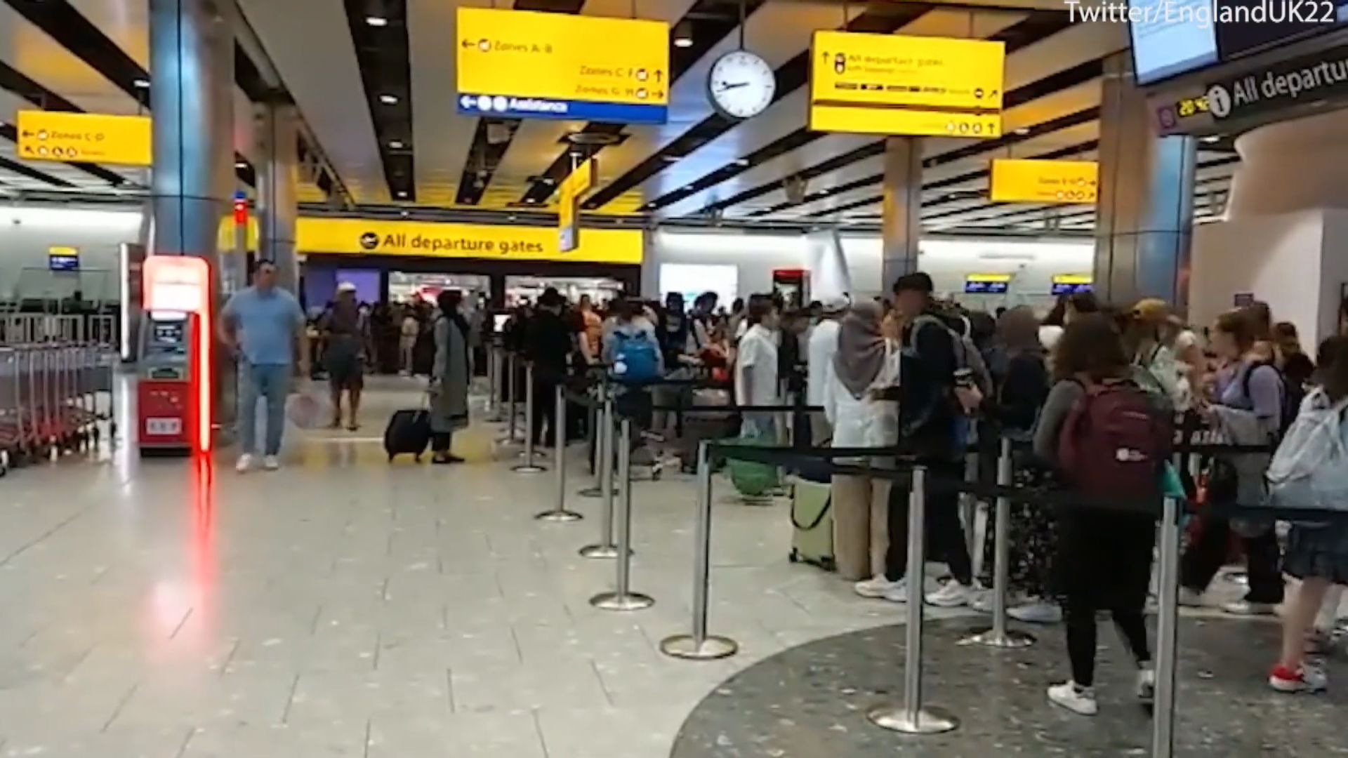 據報英國希斯羅機場月底取消每日離境旅客人數上限