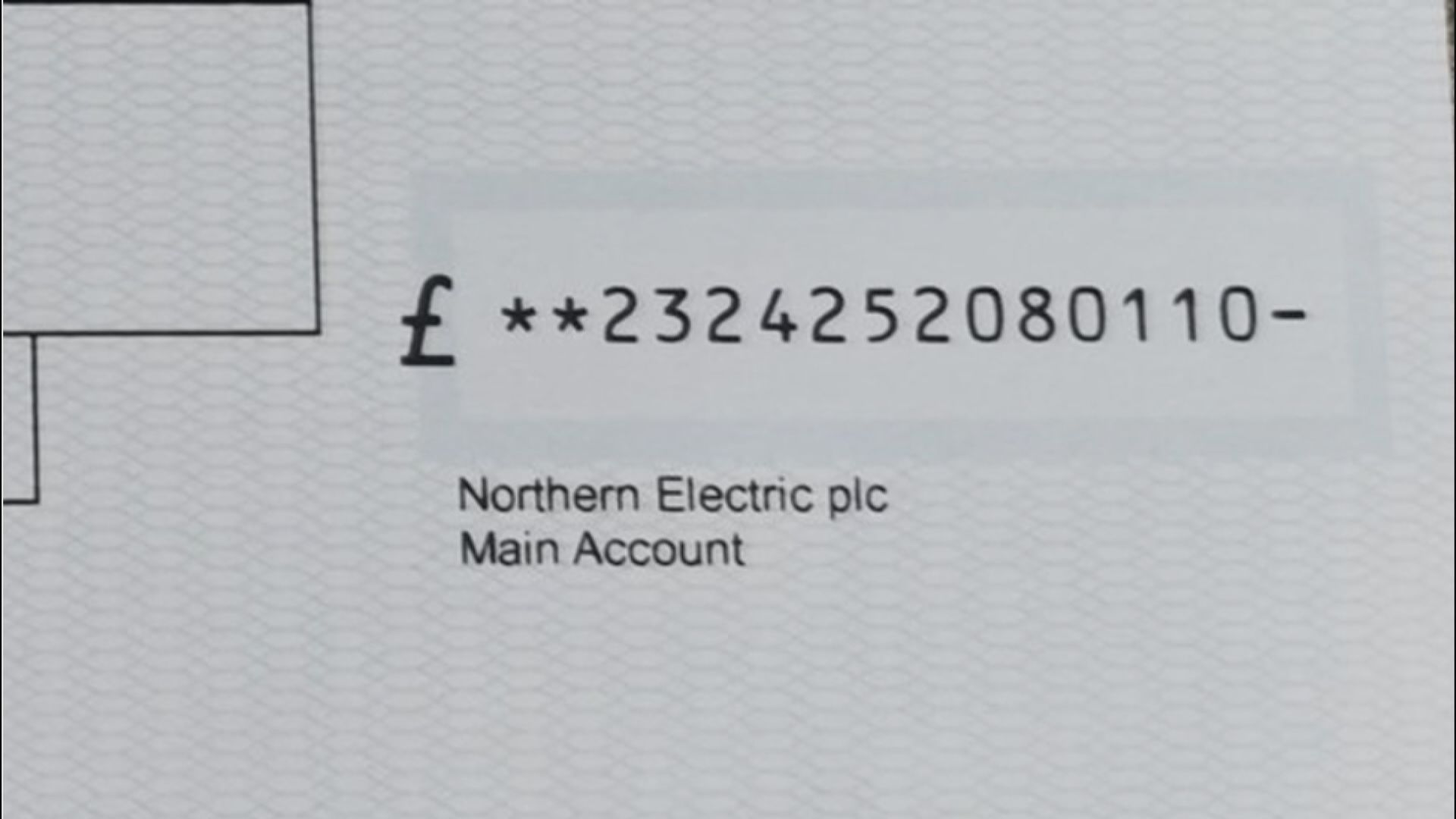 英國電力公司誤將電錶號碼當作金額寄出賠償支票