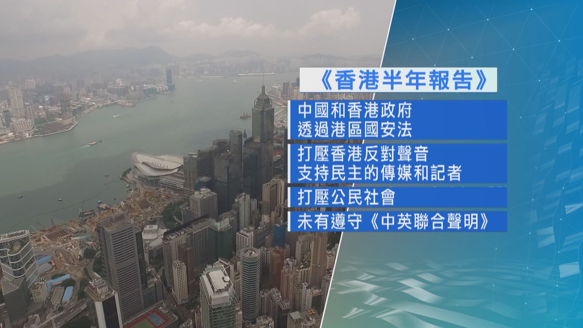 英國發表香港半年報告批評中國打壓反對聲音　特區政府強烈反對有關報告