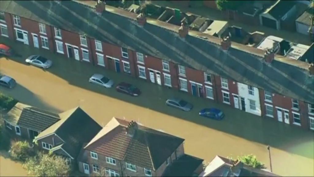 英國約克郡嚴重水浸數千居民撤離