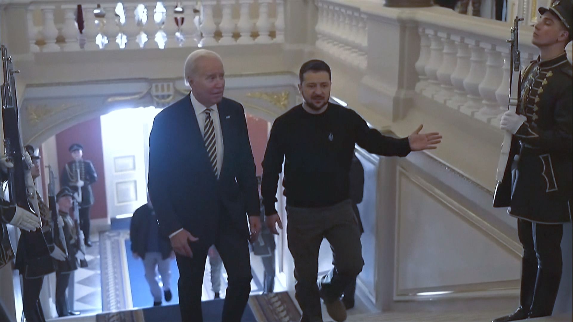 美國總統拜登訪問烏克蘭首都基輔