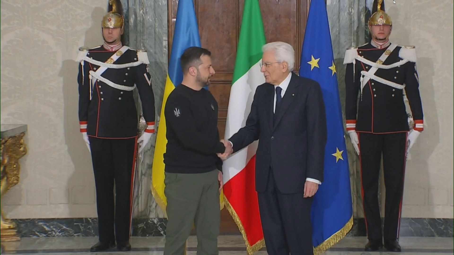 澤連斯基與意大利總理梅洛尼會面