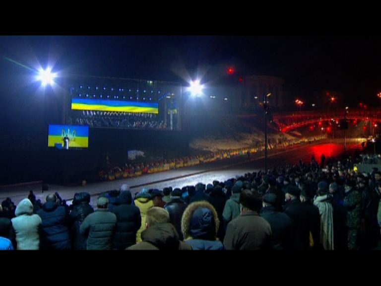 
烏克蘭紀念反政府示威一周年