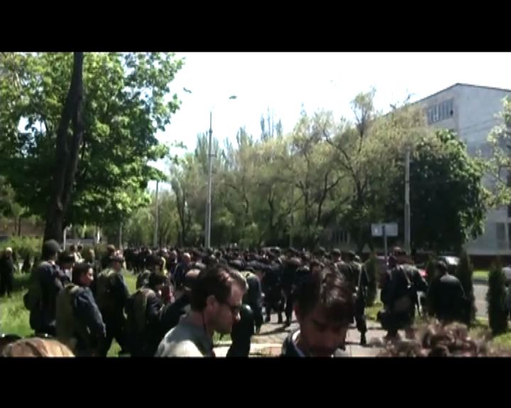 
烏軍一度佔領馬里烏波爾市政廳