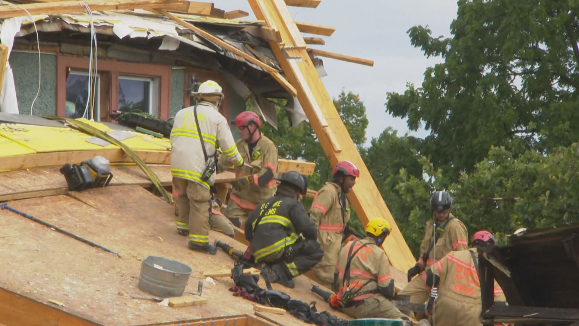 華盛頓建築地盤塌樓　五名工人受傷
