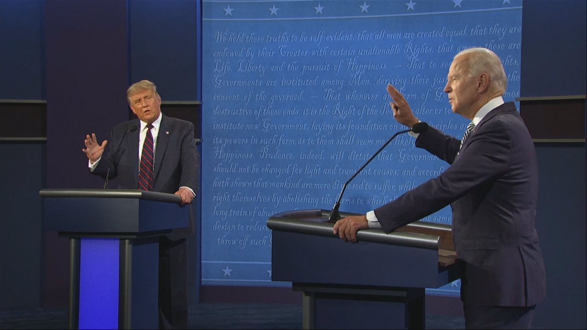 美國總統選舉首場電視辯論當地周四晚舉行